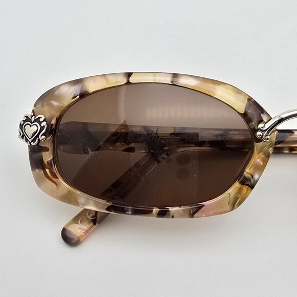 *SOLD*Brighton Romeo Juliet Silver Olive Pink Tortoise Frame Brown Lens Sunglass - Picture 16 of 16